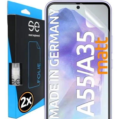 Afbeelding van S.E displaybeschermfolie voor Samsung Galaxy A55/A35, 2 stuks mat, alternatief A55/A35 glas beschermfolie