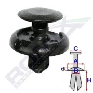 Afbeelding van ROMIX B23143 Clip, sier /beschermingslijst TOYOTA: Yaris I Hatchback, Auris Hatchback