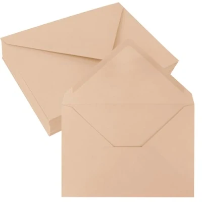 Afbeelding van JAGERGREEN 50 stuks A7 bruine enveloppen voor huwelijksuitnodigingen, 13 x 19 cm, wenskaarten, foto&#039;s, babyshower, afstudeerfeest, bedankkaarten, aankondigingen