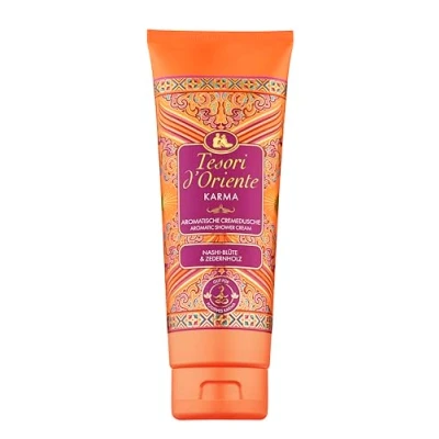 Image de Tesori d&#039;Oriente Crème de douche « Karma » Gel aromatique avec fleur Nashi et bois cèdre pour soins du corps Rituels bien être le les sens 250 ml