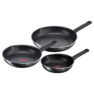 Afbeelding van Tefal Day by On pannenset 3 stuks 20/24/28 cm hoge sterke coating, thermosignaal, diepe vorm, ontladingspieken voor gas, keramiek en elektrisch, PFOA vrij