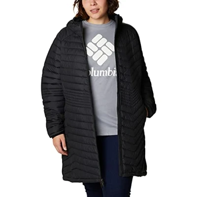 Afbeelding van Columbia Powder LITE MID Jacket Winterjas, Dames, Maat: Small, Black
