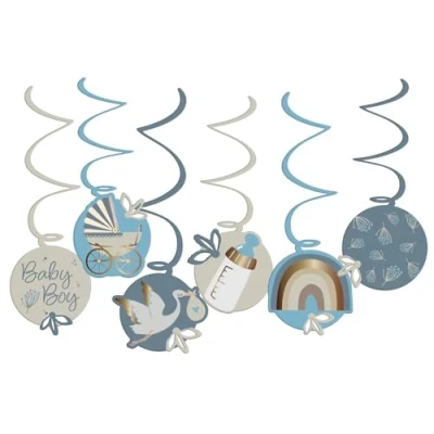 Afbeelding van Folat Swirls blooming baby boy 6 stuks