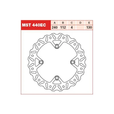Afbeelding van Remschijf TRW MST440EC, 1 Stuk