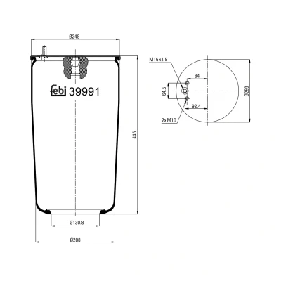 Afbeelding van Febi Bilstein Veerbalg 39991