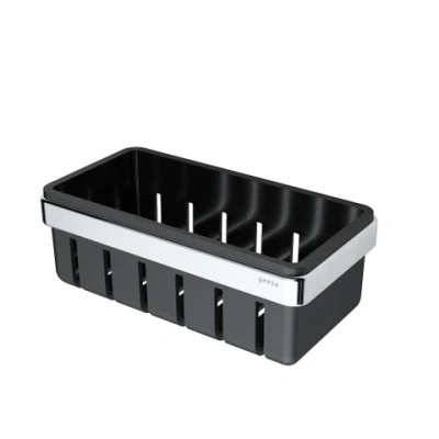 Afbeelding van Geesa Frame Douchemand 21 cm Zwart / Chroom