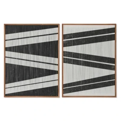 Afbeelding van Schilderij Home ESPRIT Strepen Stads 60 x 3 cm (2 Stuks)