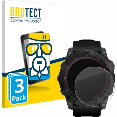 Afbeelding van BROTECT Screenprotector voor Garmin Fenix 7X (51 mm) Folie Beschermfolie Beschermglas transparant (3 Stuks)