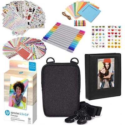 Afbeelding van HP Zink fotopapier, 50 vel, 5,8 x 8,6 cm, met fotoalbum, etui, stickers, marker