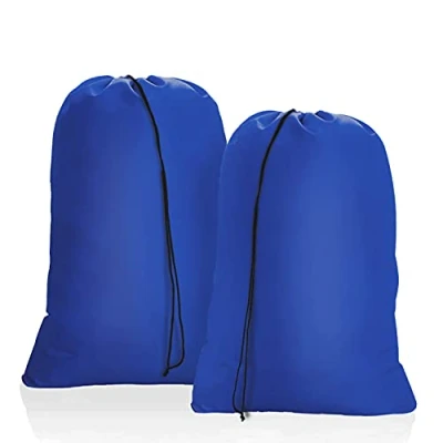 Afbeelding van OTraki Grote Reizen Waszakken met Trekkoord 20 x 24 inch 2 Stks Heavy Duty Organizer Bag Opvouwbare Waszak Scheurbestendige Opbergtas voor Vuile Kleding Speelgoed Mand Kamp Thuis College Dorm