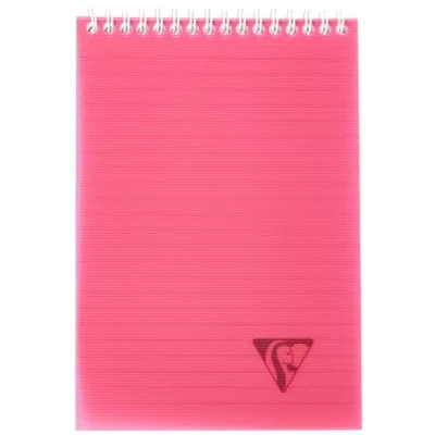 Afbeelding van Clairefontaine 328646C Collection Linicolor Fresh een spiraalblok, A5, 14,8 x 21 cm, 160 gelinieerde afneembare pagina&#039;s, wit papier, 90 g, omslag van polypropyleen, transparant, willekeurige kleur