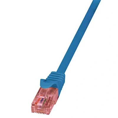 Afbeelding van LogiLink CQ2036U RJ45 Netwerkkabel, patchkabel CAT 6 U/UTP 1.00 m Blauw Vlambestendig, Snagless 1 stuk(s)
