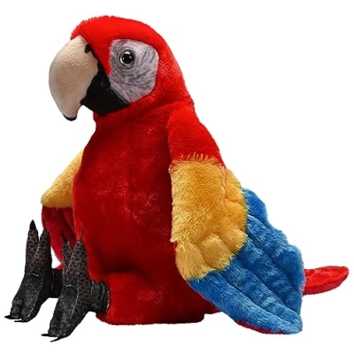 Afbeelding van Wild Republic Ara knuffel rood pluche 33 cm vogels dieren papegaai dierenknuffel
