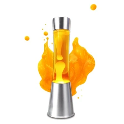 Afbeelding van Lava Kinderlamp, geel, lavalamp, tafellampen, Magma lamp, Asmr regenlamp, sfeerlamp, 38 cm, cadeau voor kinderen, geel