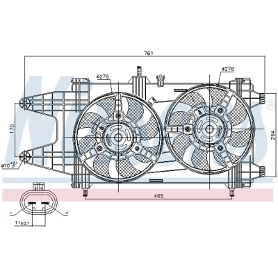 Afbeelding van Nissens Ventilatorwiel motorkoeling 85481