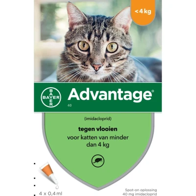 Afbeelding van Bayer Advantage Kat 4 Pipetten 40 TOT KG PIP (384364)