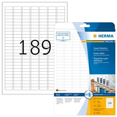 Afbeelding van HERMA 10900 A4 25,4x10 mm. Powerhechting