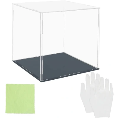 Afbeelding van Belle Vous Displaystandaard van acryl, transparant, 20 x cm, grote doos plexi, stofdicht, voor bescherming figuren, speelgoed, minifiguren, verzamelstukken en modellen