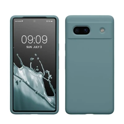 Afbeelding van kwmobile telefoonhoesje geschikt voor Google Pixel 7a Hoesje met siliconen coating Smartphone case in antieksteen