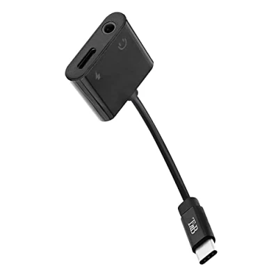 Afbeelding van TNB Adapter USB C naar 3,5 mm jack en aansluiting, zwart