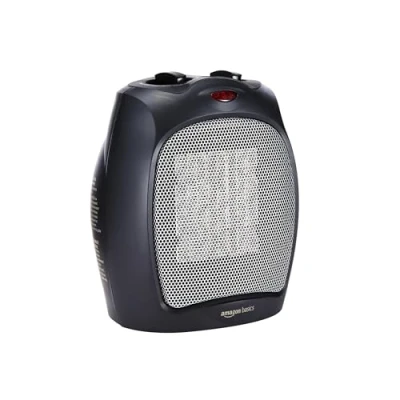 Afbeelding van Amazon Basics Keramische bijzetverwarming met instelbare thermostaat, 1500 W, zwart