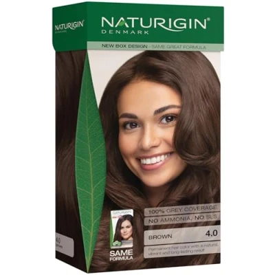Afbeelding van NATURIGIN Natural Permanent Home Hair Dye Ammonia free Brown 4.0 Volume discount: 13.99 eur per box if you buy 4
