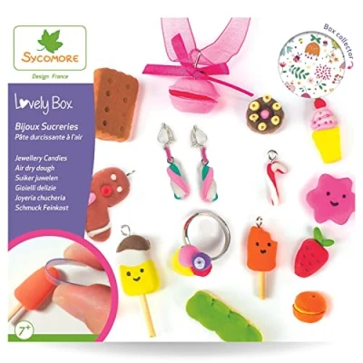 Afbeelding van Sycomore CRE11035 Creatieve vrijetijdsset voor kinderen, snoep, luchthardende pasta, doe het zelf, mooie box, verzamelaar, vanaf 7 jaar,