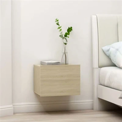 Afbeelding van vidaXL Nachtkastjes 2 st 40x30x30 cm bewerkt hout sonoma eikenkleurig