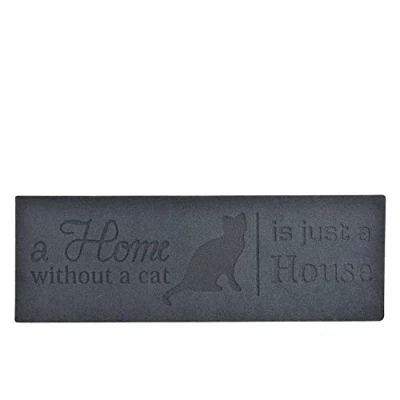 Afbeelding van Esschert Design Deurmat 25,8 X 74,5 Cm Polyester/pvc Zwart