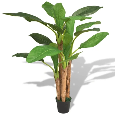 Afbeelding van Kunst bananenboom plant met pot 175 cm groen