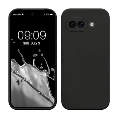 Afbeelding van kwmobile telefoonhoesje geschikt voor Google Pixel 9a Hoesje smartphone Precisie camera uitsnede In mat zwart