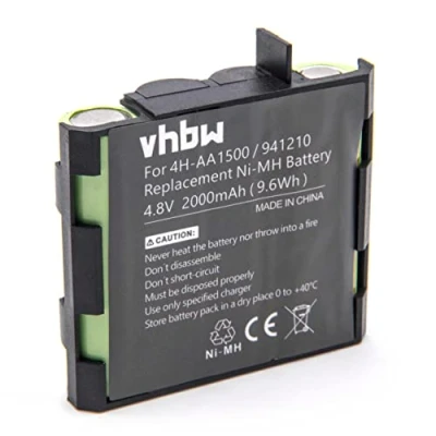 Afbeelding van vhbw NiMH Batterij 2000 mAh voor medische apparaten, Compex Edge US, Energy, Energy Mi Ready, Fit