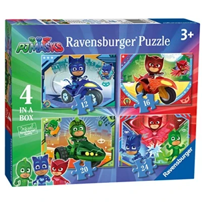 Afbeelding van Ravensburger PJ mask 4in1box puzzel 12+16+20+24 stukjes kinderpuzzel