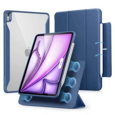 Afbeelding van ESR Rebound Hybrid 360 Hoes Geschikt voor Apple iPad Air 13 (2024) Book Case Blauw