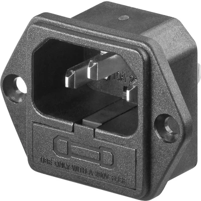 Afbeelding van Goobay IEC paneelstekker 11261, met zekeringhouder, 250 V, 6,3 A, Stroomkabel