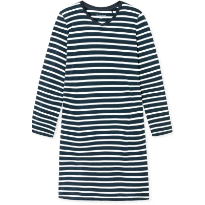 Afbeelding van Schiesser Langarm 95CM Casual Essentials Nachtjapon, Dames, Maat: 38, Nachtblau