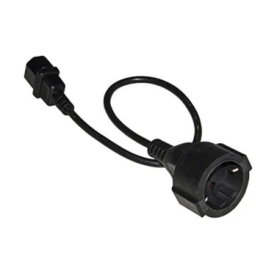 Afbeelding van Netadapterkabel Schuko Duitse bus IEC C14 stekker 50 cm
