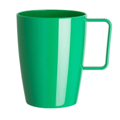 Afbeelding van Olympia Kristallon polycarbonaat bekers met oor groen (12 stuks)