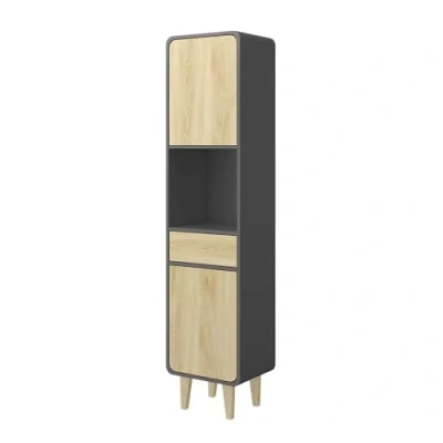 Afbeelding van Vicco Arla Badkamermeubels 40 x 161 cm Antraciet/gouden eik