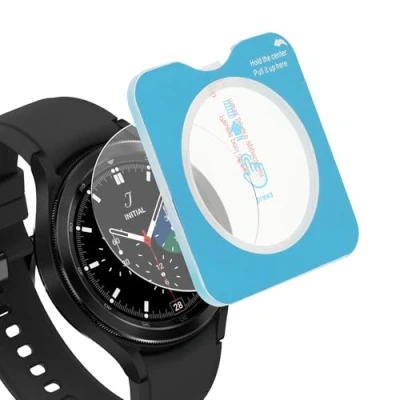 Afbeelding van kwmobile 2x smartwatch screenprotector geschikt voor Samsung Galaxy Watch 4 Classic (46mm) Protector sporthorloge krasbestendig Transparant met aanbrengtool
