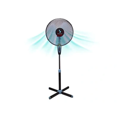 Afbeelding van Beper P206VEN100 Staande ventilator, 35 W, metaal/ABS, diameter 40 cm, 3 bladen, snelheden, oscillatie en helling verstelbaar, zwart