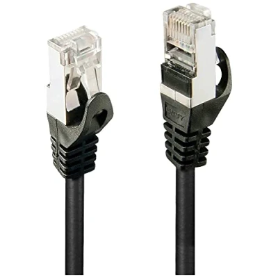 Image de Lindy Cordon de raccordement RJ 45 (M) pour 3 m paire torsadée écrantée (F/UTP) CAT 5e sans crochet noir