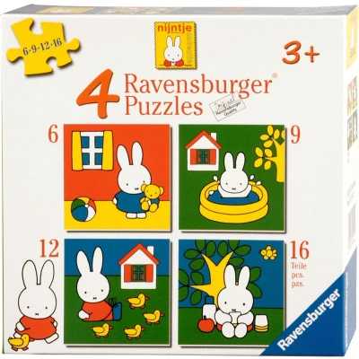 Afbeelding van Ravensburger Puzzel Nijntje 6+9+12+16 Stukken