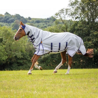 Afbeelding van Shires Vliegendeken Highlander Plus Sun Shade Combo Grijs 135/185