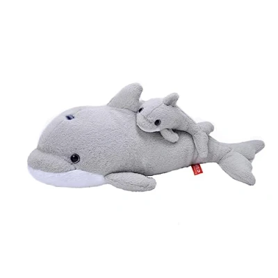 Afbeelding van Wild Republic Knuffel Dolfijn 30 Cm Junior Pluche Grijs 2 delig