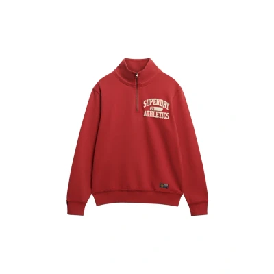 Afbeelding van Superdry Vintage Athletic HALF ZIP Sweater, Heren, Maat: XL, Prep red