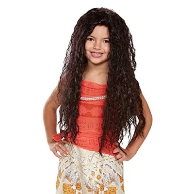 Afbeelding van Smiffys Disney Moana/Vaiana Deluxe Pruik Kinderen Zwart
