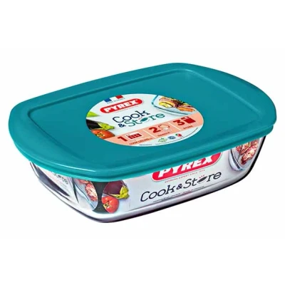 Afbeelding van Pyrex Cook &amp; Store Schaal Rechthoek met Deksel 0,4 liter