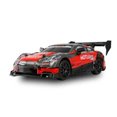 Afbeelding van Drift Radiografisch bestuurde raceauto met verlichting onder de grond, 20 km/u 4WD 1:24 RTR rood/zwart afstandsbediening, accu, oplaadkabel, accessoires