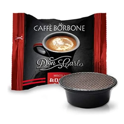 Image de Caffè Borbone Dosettes de café compatibles A Modo Mio, mélange noir, rouge, bleu, or ou décaféiné. Quantité: 50, 100, 200, 300, 400 500 50